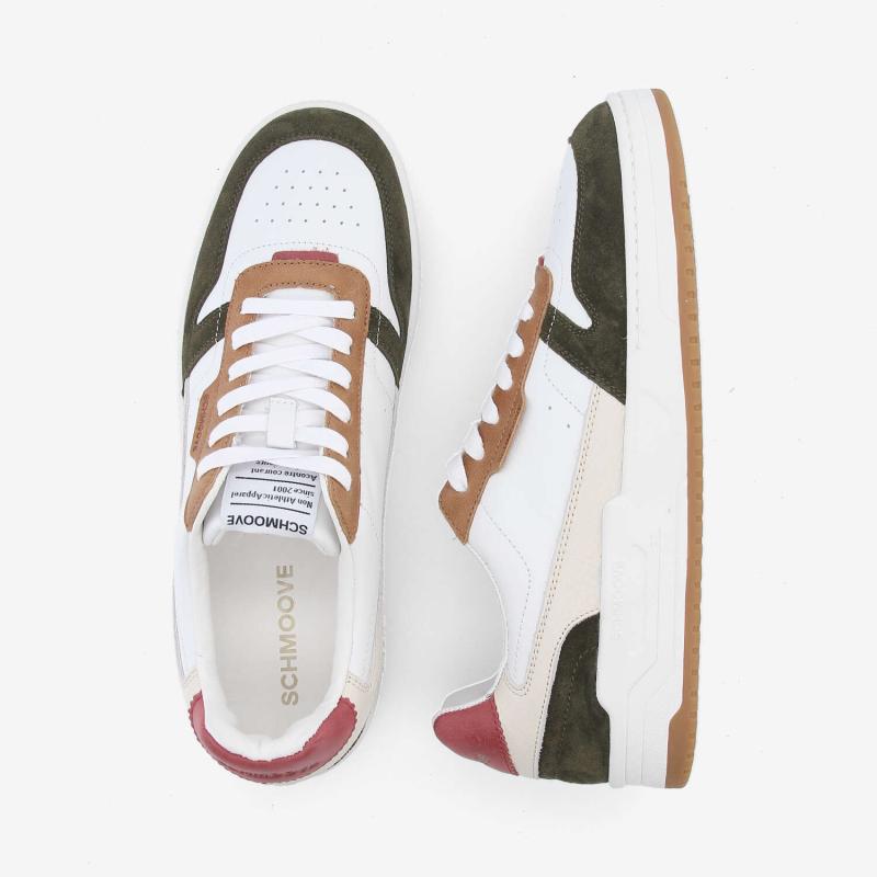 BROOKLYN PREPPY M - NAPPA/SDE/CRAZY - BLANC/KAKI/ROUGE